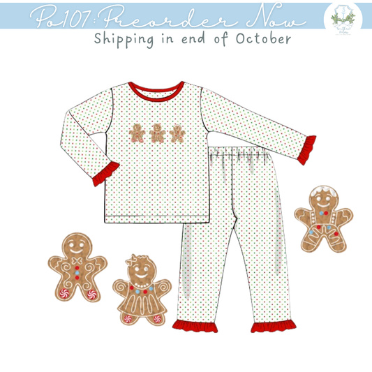 PO107: Gingerbread Wishes Girl Lounge Set