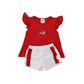Swiss Dot Flag Girl Short Set