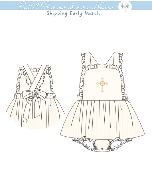 PO109: Linen Cross Skirted Bubble