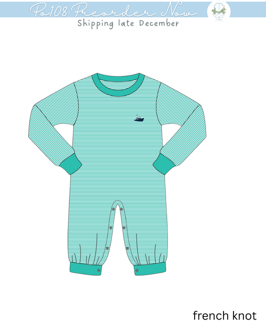 PO108: Fishing Boat Long Romper