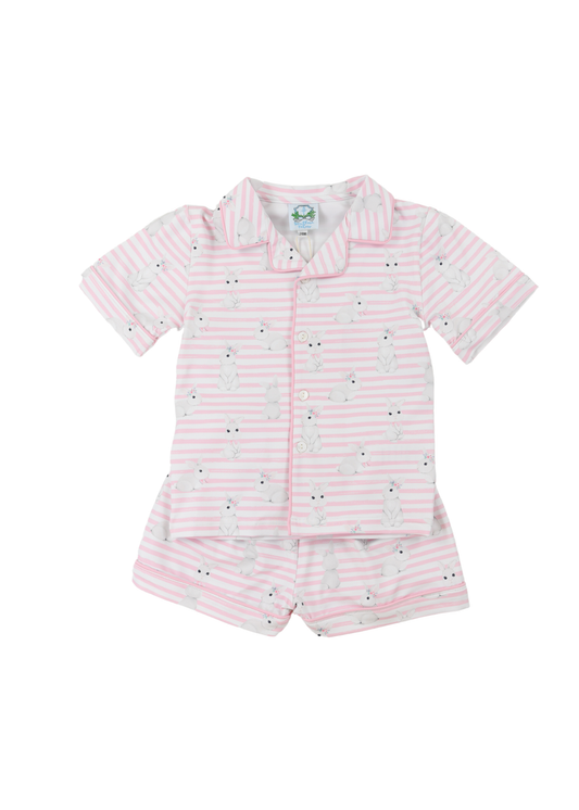 My Little Bunny Pink Button 2pc Pajama