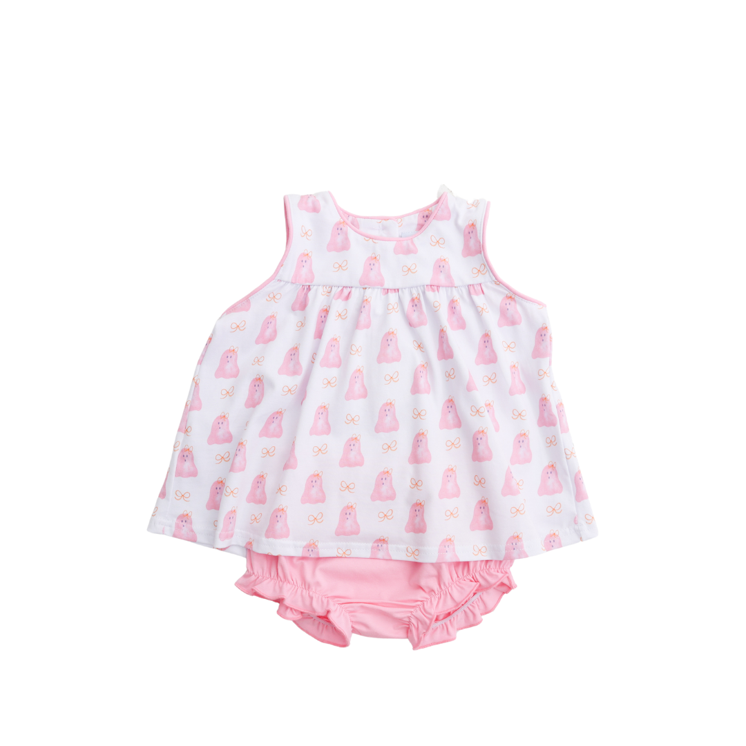 Watercolor Ghost Pink Bloomer Set
