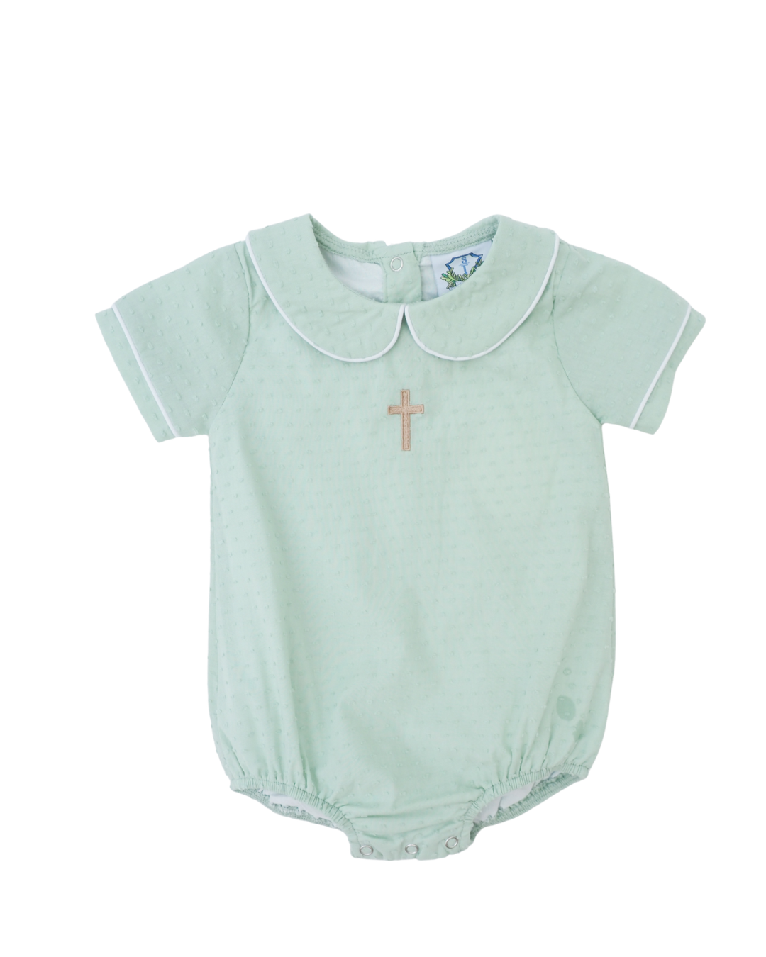 Swiss Dot Cross Boy Bubble