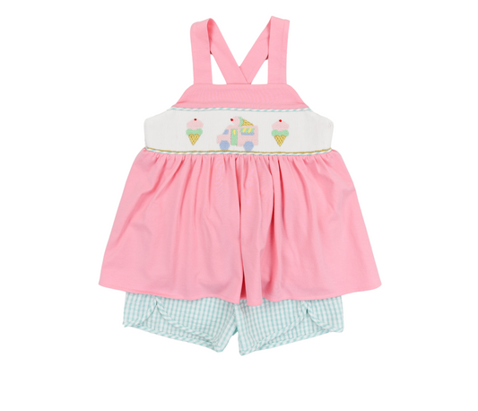 Scream for Ice Cream Girl Short Set