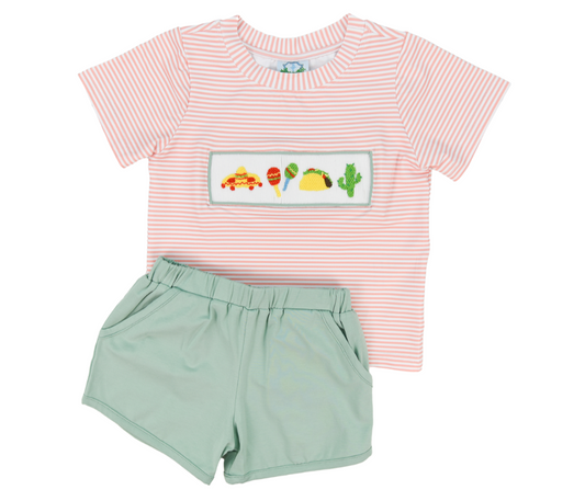 Smocked Fiesta Boy Short Set