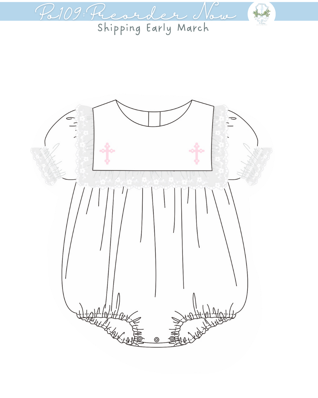 PO109: Heirloom Cross Girls Bubble