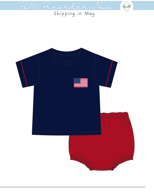 PO110: All American Boy Diaper Set
