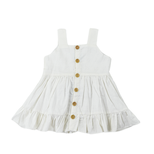White Linen Dress