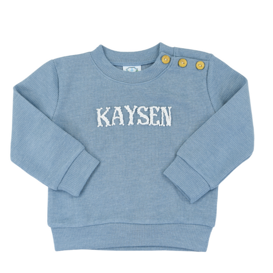 PO94: Blue French Knot Sweater MAMA's BOY