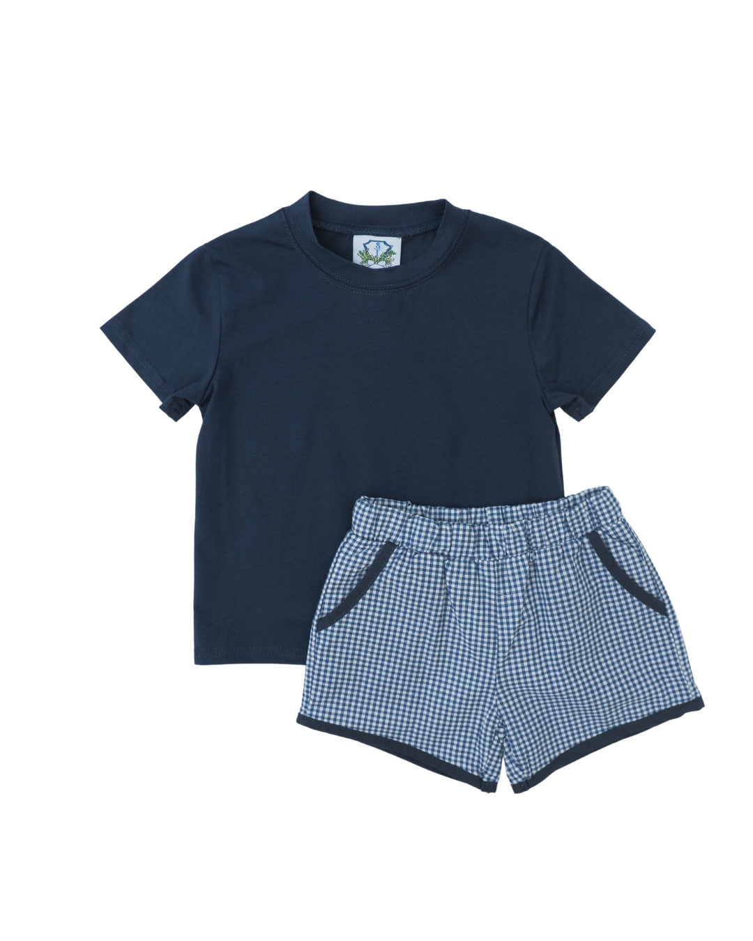 Navy Easter Toile Short Set