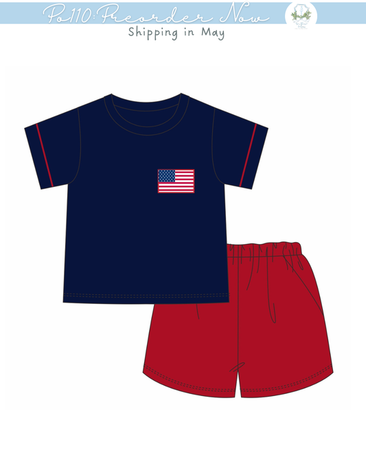 PO110: All American Boy Short Set