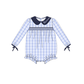 Navy Plaid Girls Bubble