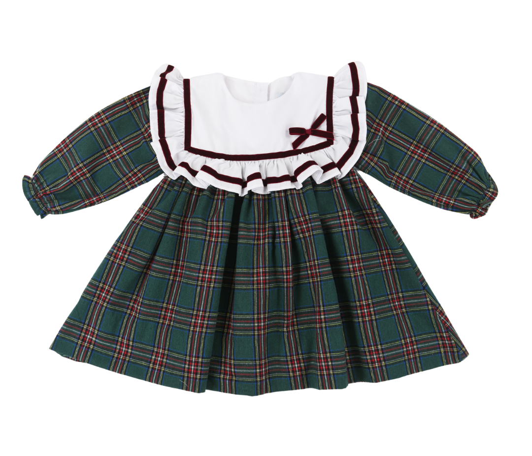 Maroon & Green Tartan Dress