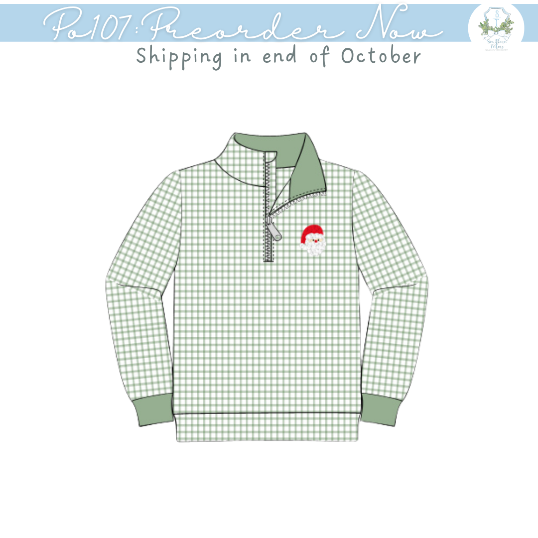 PO107: Saint Nick Gingham Pullover
