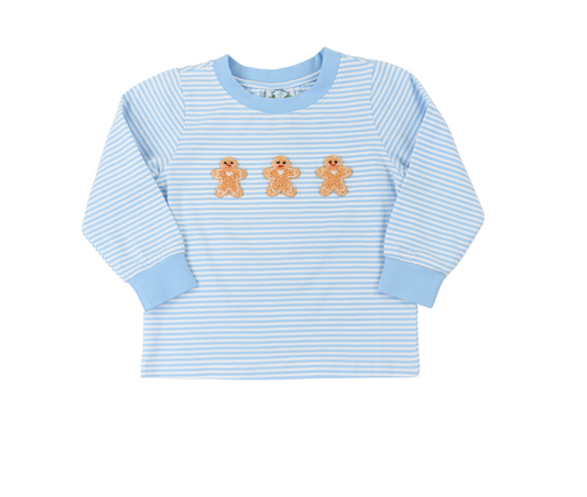 Blue Gingerbread Man Shirt Only