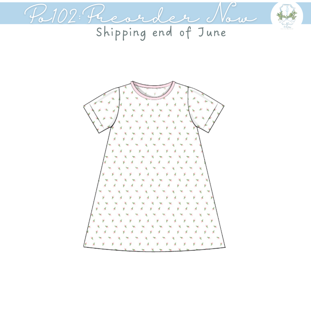 PO102: Playtime Rose Bud Dress