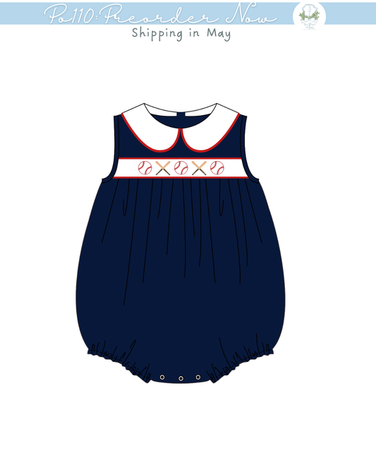 PO110: Baseball Stripe Boy Bubble