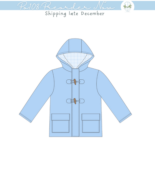PO108: Cool Weather Boys Light Blue Coat