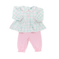 Winter Plaid Girls Pant Set