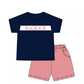 PO110: Baseball Stripe Boy Short Set
