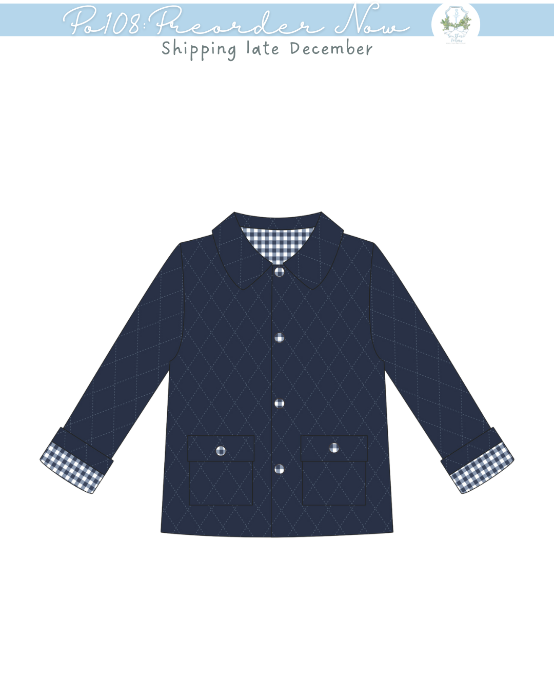 PO108: Cool Weather Boys Navy Jacket