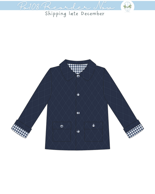 PO108: Cool Weather Boys Navy Jacket
