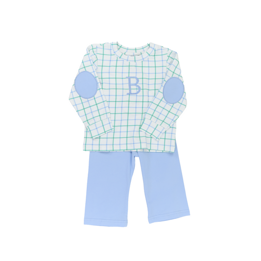 Winter Plaid Boys Pants Set