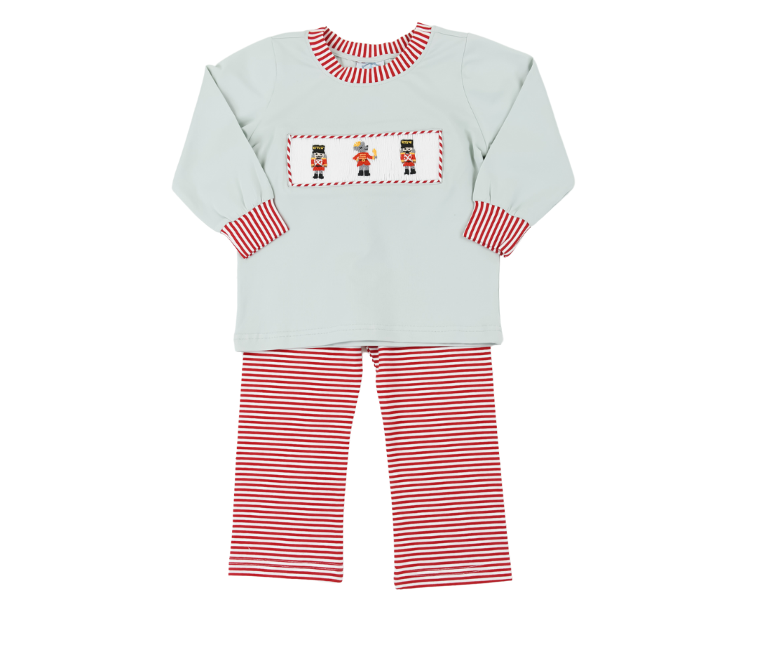 Smocked Nutcracker Boys Pant Set