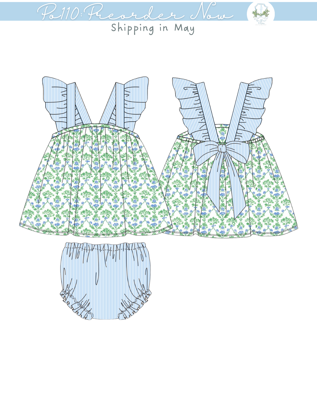 PO110: Preppy Girl Diaper Set