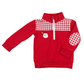 Red French Knot Santa Pullover