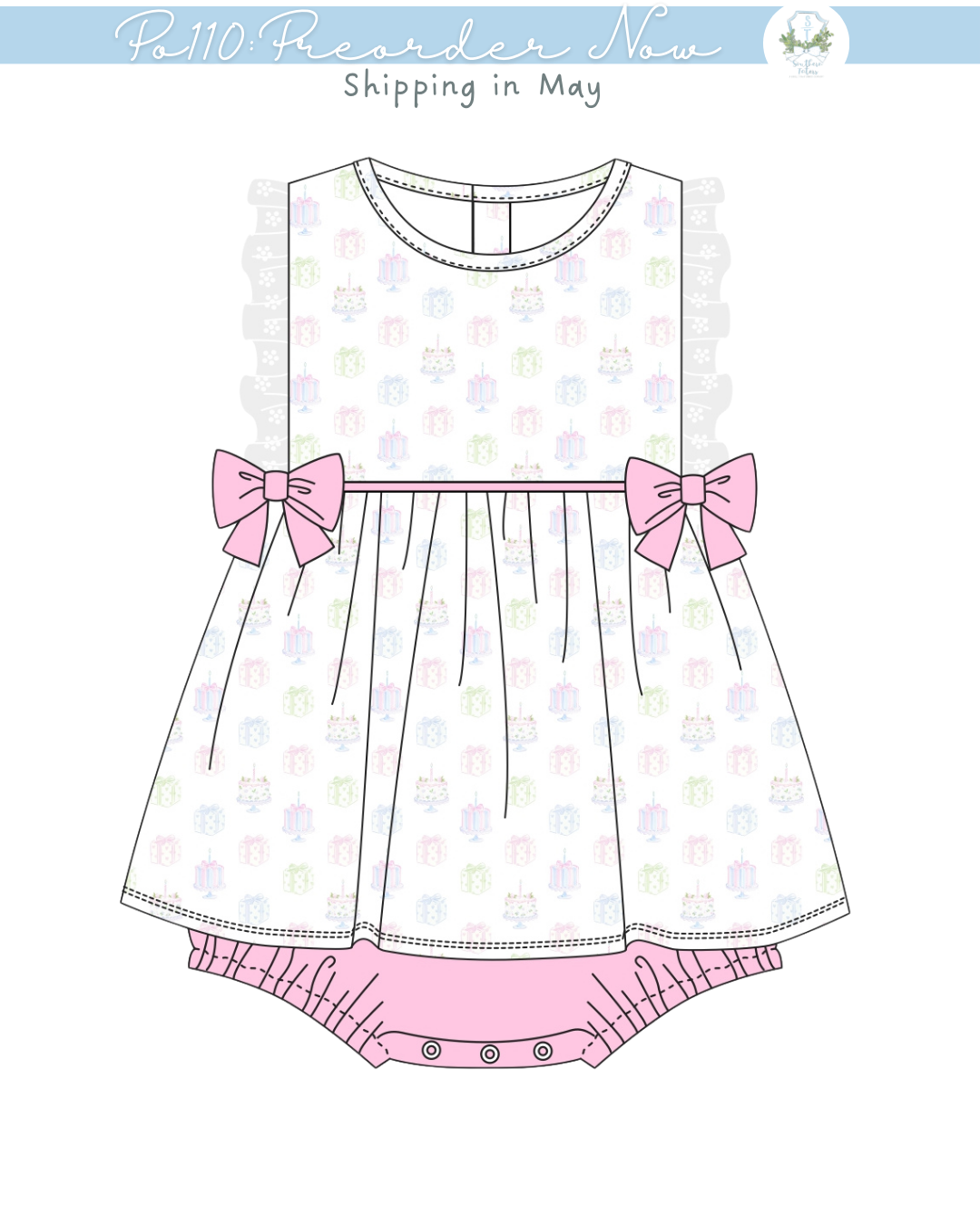 PO110: Birthday Girl Skirted Bubble