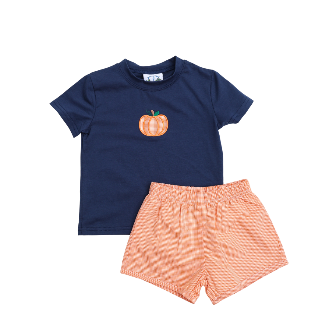 Autumn Applique Boys Short Set