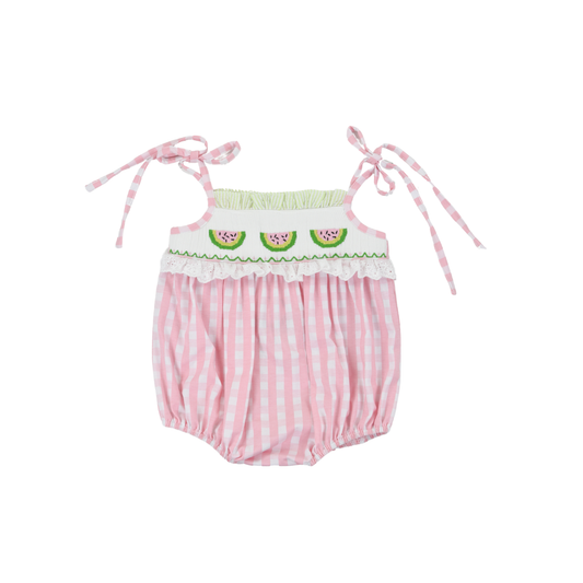 Smocked Watermelon Girl Bubble