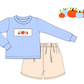 Smocked Pumpkin Boy Short Set