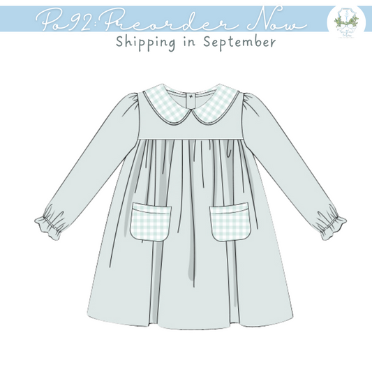 PO92: Sage Simple Knit Girls Dress