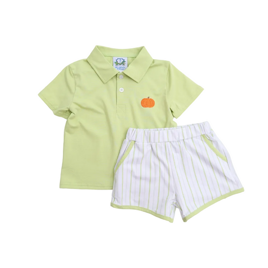 Precious Little Pumpkin Boys Short Set