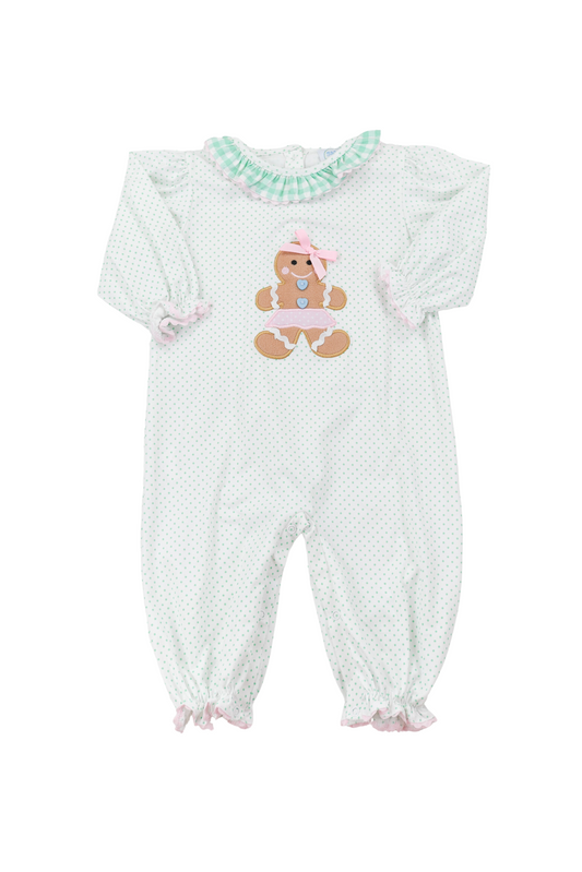 Gingerbread Lane Girls Long Romper