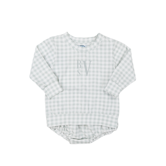 Monogram Sage Boys Diaper Set