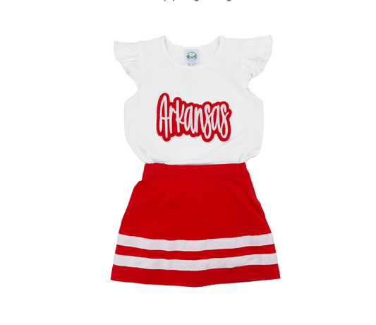 Varsity Red + White Cheer Set