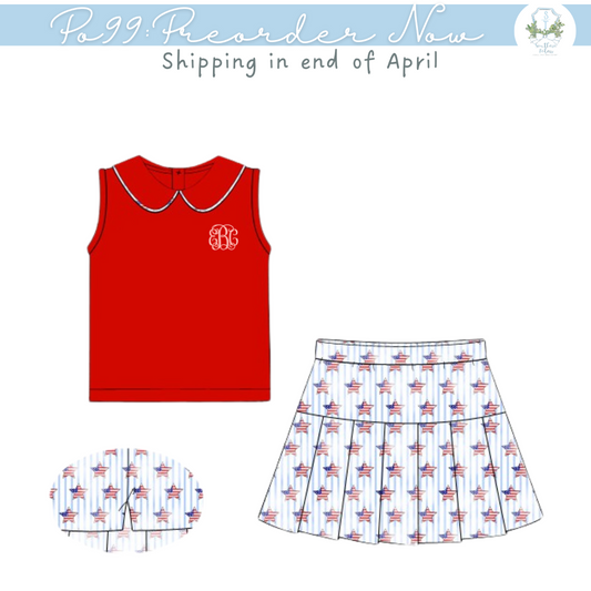 PO99: Land of the Free Skort Set