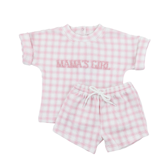 Pink Frenchknot Mama's Girl Set