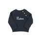 Navy Chain Stitch Sweater