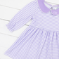 Purple Stripe Longsleeve Dress