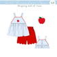 PO102: An Apple A Day Girls Short Set