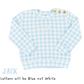 Blue Gingham French Knot Sweater Mama's Boy