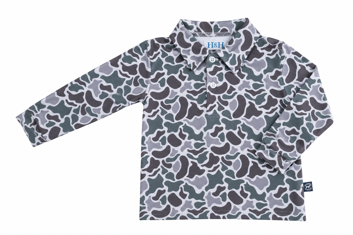 Pier Polo in Deer Camo L/S