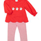 Red Stripe Santa Girl Pant Set