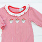 Red Stripe Santa Girls Long Romper