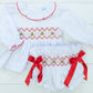 Holly Heirloom Girl Smocked Bloomer Set