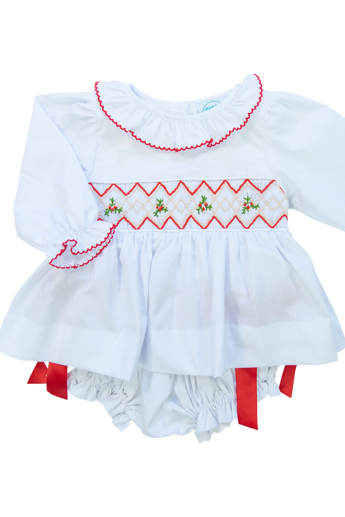 Holly Heirloom Girl Smocked Bloomer Set